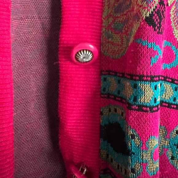 GRAFF CALIFORNIAWEAR Vintage Floral Open Front Cardigan Size 18 - Picture 2 of 7